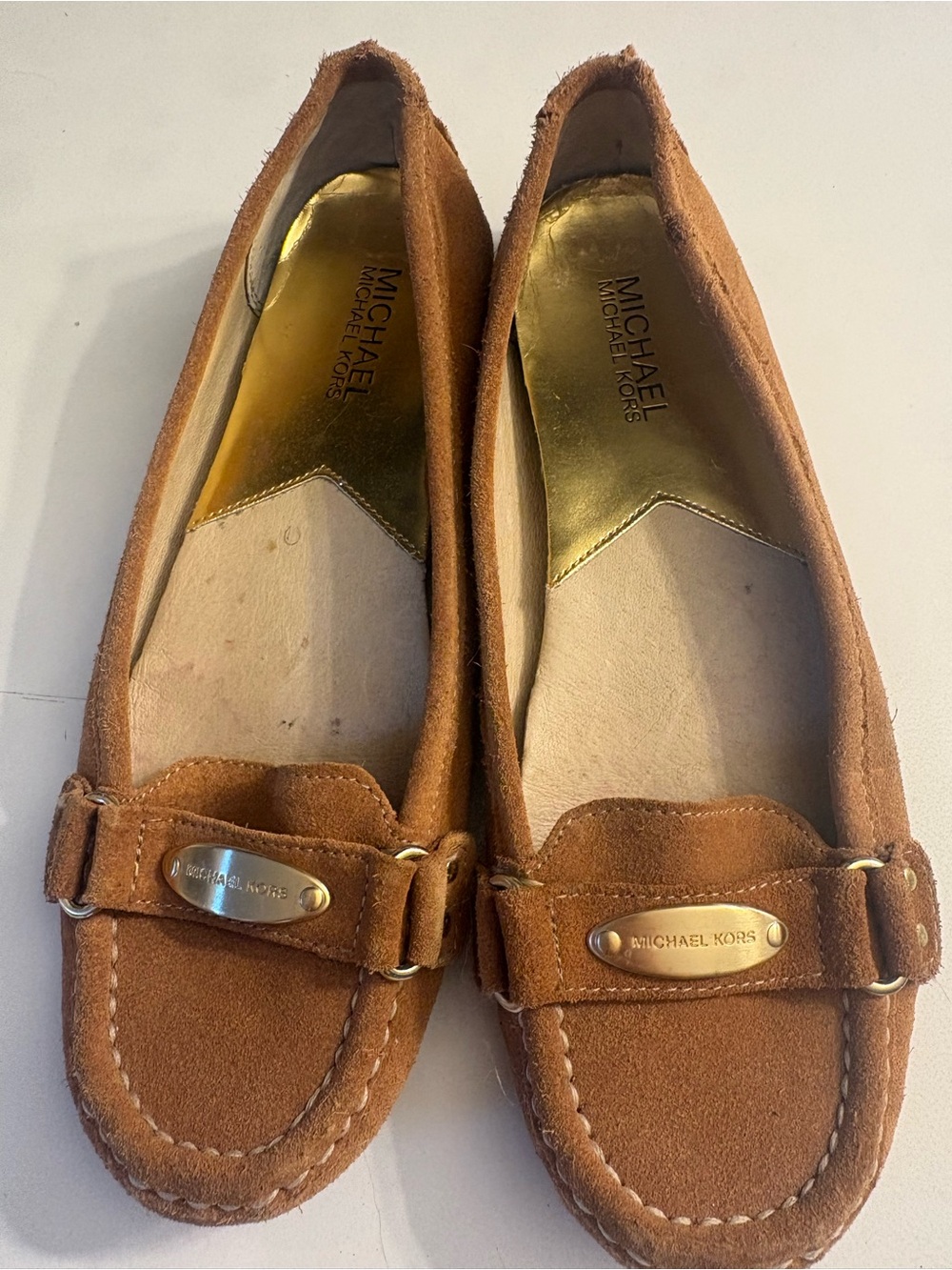 Michael Kors Women's Tan Suede Moccasins